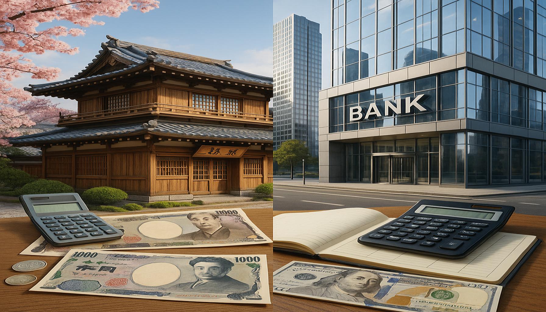日本の銀行システムと西洋の比較